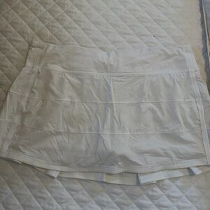 Lululemon Pace Rival Tennis Skirt, White, 12 Regular